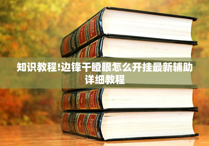 知识教程!边锋干瞪眼怎么开挂最新辅助详细教程