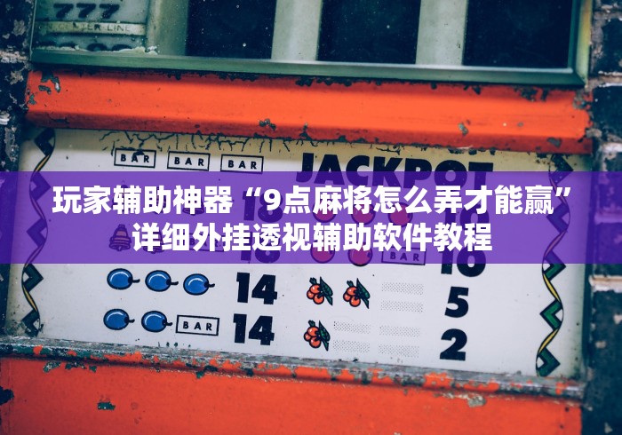 玩家辅助神器“9点麻将怎么弄才能赢”详细外挂透视辅助软件教程