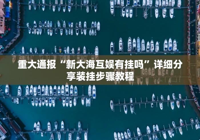 重大通报“新大海互娱有挂吗”详细分享装挂步骤教程