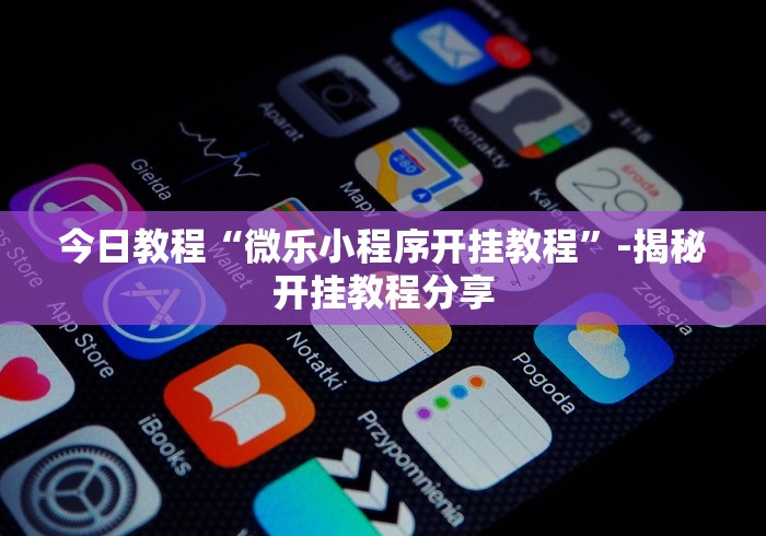 今日教程“微乐小程序开挂教程”-揭秘开挂教程分享