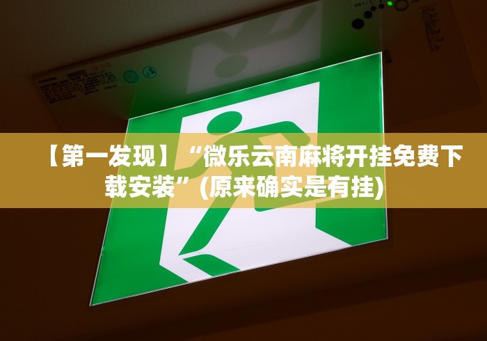 【第一发现】“微乐云南麻将开挂免费下载安装”(原来确实是有挂)