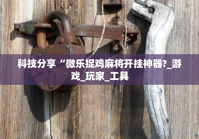 科技分享“微乐捉鸡麻将开挂神器?_游戏_玩家_工具