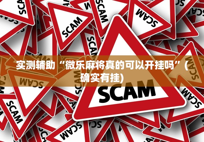 实测辅助“微乐麻将真的可以开挂吗”(确实有挂)