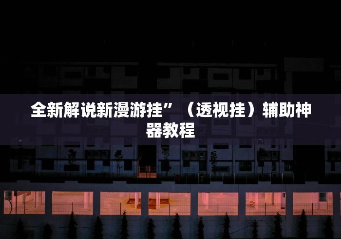 全新解说新漫游挂”（透视挂）辅助神器教程