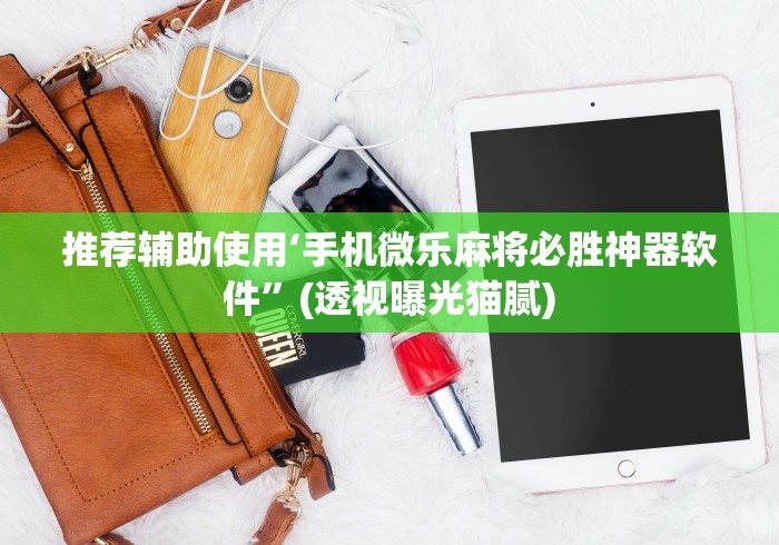 推荐辅助使用‘手机微乐麻将必胜神器软件”(透视曝光猫腻)