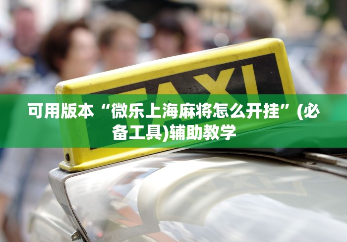 可用版本“微乐上海麻将怎么开挂”(必备工具)辅助教学