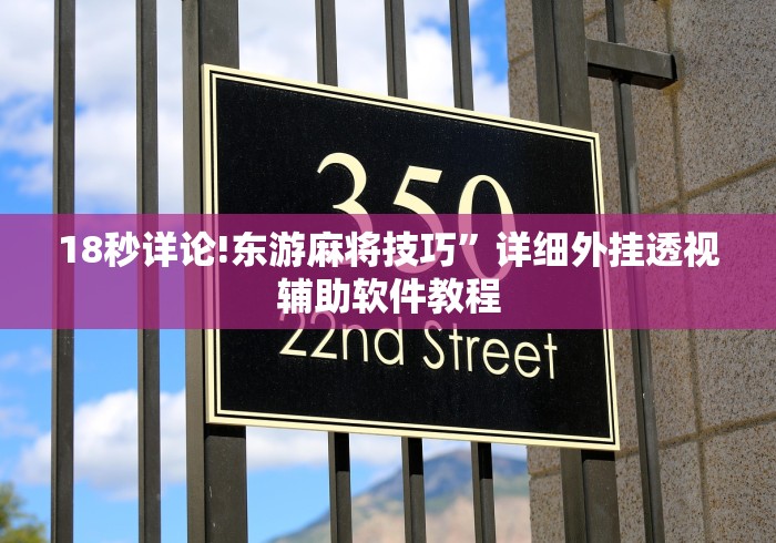 18秒详论!东游麻将技巧	”详细外挂透视辅助软件教程