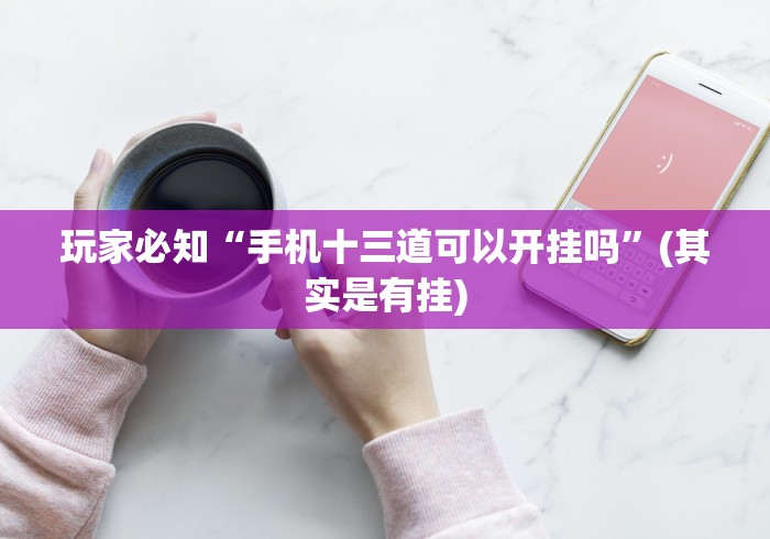 玩家必知“手机十三道可以开挂吗”(其实是有挂)