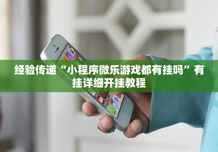 经验传递“小程序微乐游戏都有挂吗”有挂详细开挂教程