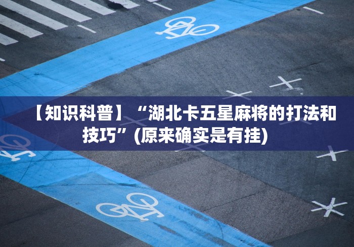 【知识科普】“湖北卡五星麻将的打法和技巧	”(原来确实是有挂) 