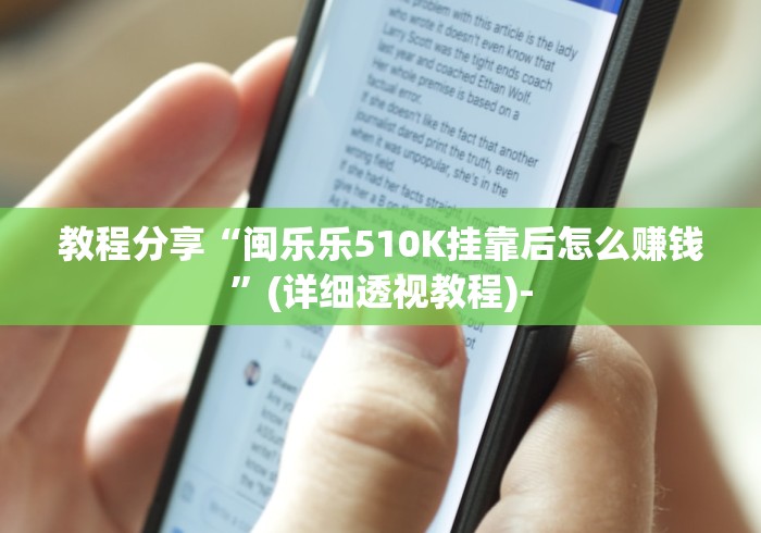 教程分享“闽乐乐510K挂靠后怎么赚钱	”(详细透视教程)-