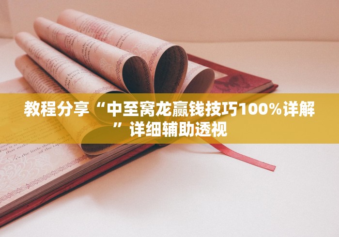 教程分享“中至窝龙赢钱技巧100%详解	”详细辅助透视