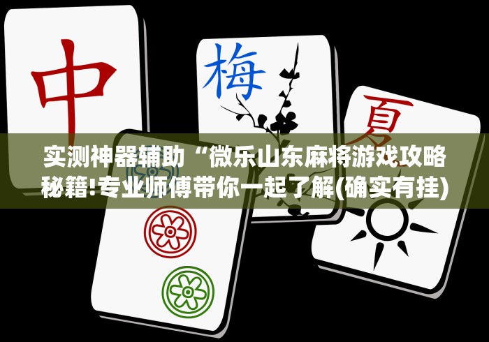 实测神器辅助“微乐山东麻将游戏攻略秘籍!专业师傅带你一起了解(确实有挂)