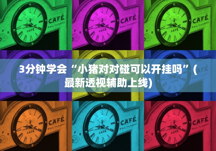 3分钟学会“小猪对对碰可以开挂吗	”(最新透视辅助上线)