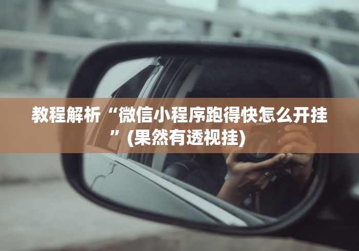 教程解析“微信小程序跑得快怎么开挂	”(果然有透视挂) 