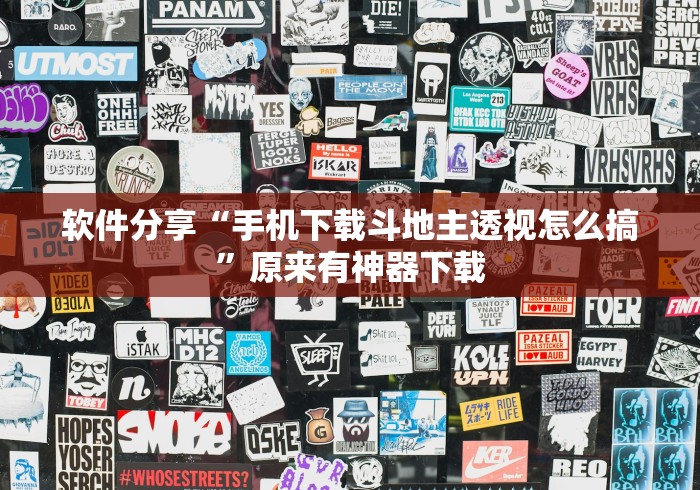 软件分享“手机下载斗地主透视怎么搞”原来有神器下载