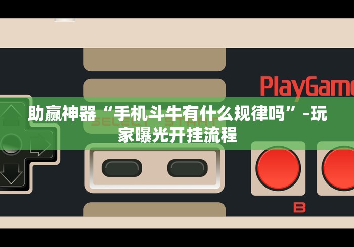 助赢神器“手机斗牛有什么规律吗	”-玩家曝光开挂流程