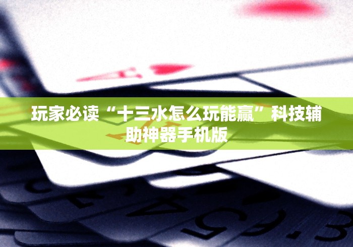 玩家必读“十三水怎么玩能赢”科技辅助神器手机版