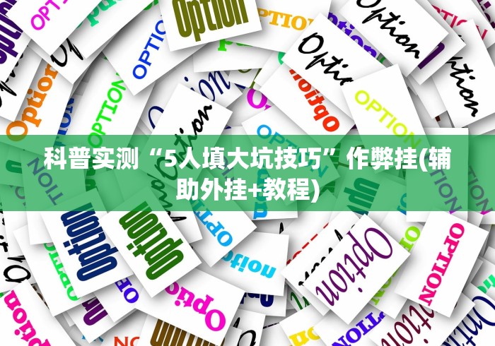 科普实测“5人填大坑技巧”作弊挂(辅助外挂+教程)