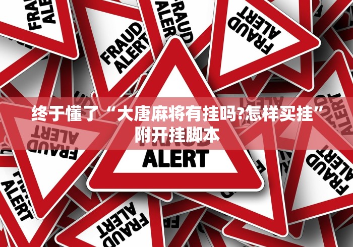 终于懂了“大唐麻将有挂吗?怎样买挂”附开挂脚本