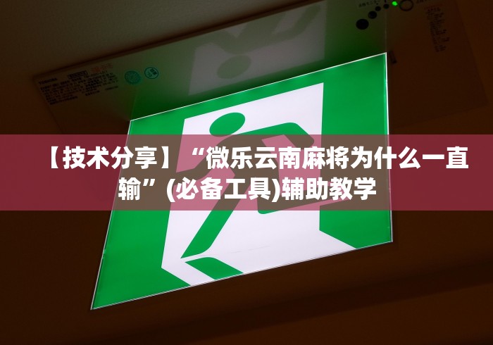 【技术分享】“微乐云南麻将为什么一直输”(必备工具)辅助教学